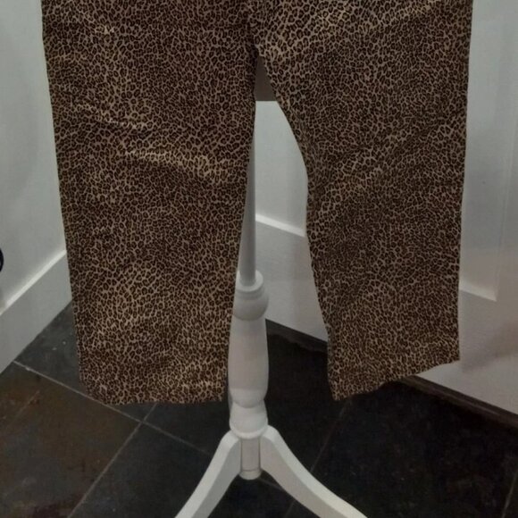 Liz Claiborne Animal Leopard Print Pants Women Size 8 - Picture 7 of 7